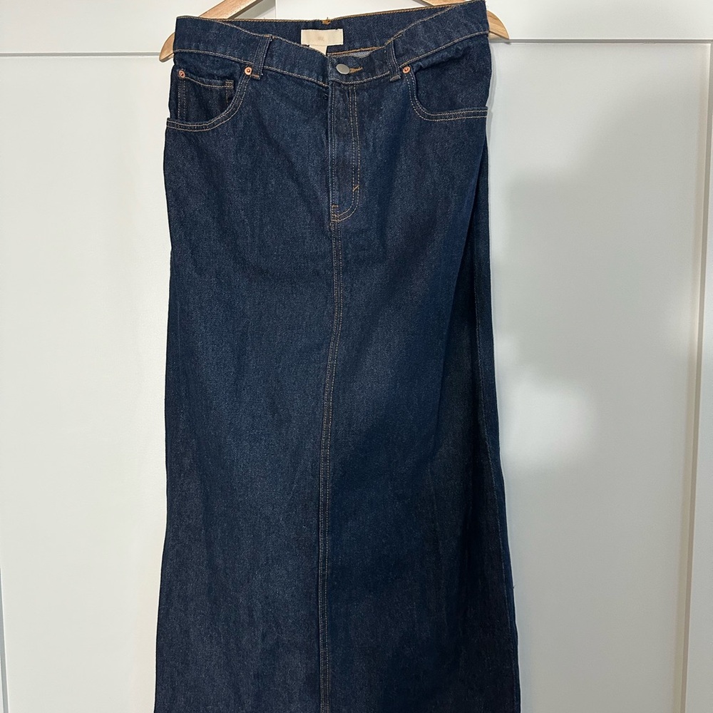 Denim maxi skirt